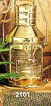 2101 Brass Anchor Lantern w/fresnel lens and oil light