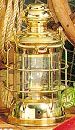 2109 Brass Anchor Lantern w/clear lens and oil light